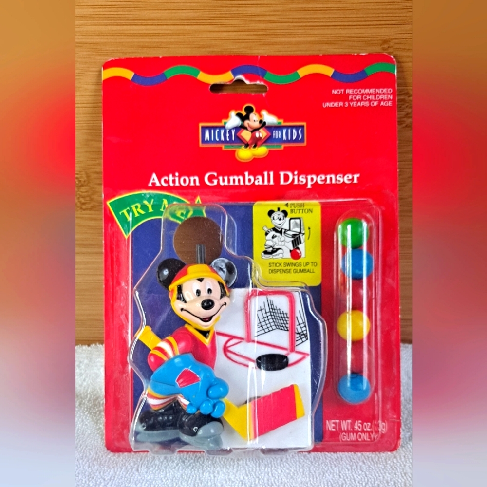 3 Vintage 1990 Disney Mickey & Minnie Mouse Action Gumball Dispenser